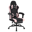 BukkitBow ergonomische gamestoel met massagefunctie, mesh-stof, verstelbare voetensteun en rugleuning voor comfortabel gamen.