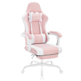 BukkitBow ergonomische gaming stoel met massagefunctie, mesh-stof, verstelbare voetsteun en comfortabele zitting voor gamers