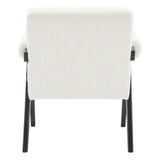 BukkitBow fauteuil van corduroy met rubberwood poten, comfortabel en modern middeleeuws design, geschikt voor zithoek of woonkamer