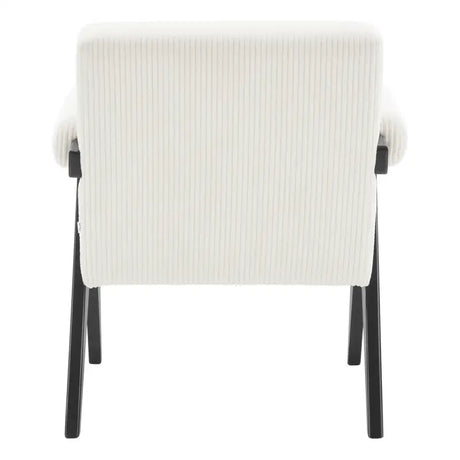 BukkitBow fauteuil van corduroy met rubberwood poten, comfortabel en modern middeleeuws design, geschikt voor zithoek of woonkamer