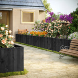 Flexibele houten gazonrand van BukkitBow, 20-60 cm breed, voor tuinafscheiding en borders, 2 meter lang.