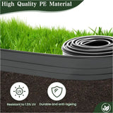 BukkitBow flexibele kunststof gazonrand, buigbaar en op maat te knippen, met verbindingspinnen voor een nette tuinomheining, 600cm