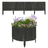 Flexibele houten gazonrand van BukkitBow, FSC Dennenhout, 203cm lang, geschikt voor het afbakenen van gazons en tuinpaden.