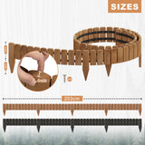 Flexibele houten gazonrand van FSC-dennenhout door BukkitBow, 203 cm lang, geschikt voor sier- en tuinafscheidingen.