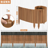Flexibele houten gazonrand van FSC-dennenhout door BukkitBow, 203cm lang, voor het scheiden van gazons en borders.