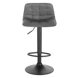 BukkitBow fluwelen barkruk met metalen frame, verstelbaar en 360° draaibaar, maximale belasting van 100 kg.