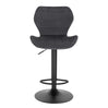BukkitBow fluwelen barkruk, verstelbaar en draaibaar, comfortabele zitting, stijlvolle design, zithoogte 60-82 cm