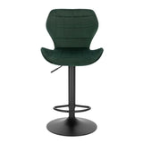 BukkitBow fluwelen barkruk, verstelbaar en draaibaar, met comfortabele zitting en stijlvolle uitstraling, zithoogte 60-82 cm.