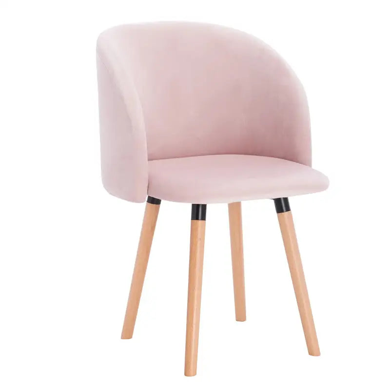 BukkitBow fluwelen eetkamerstoel met massief houten frame, ergonomisch design en zithoogte 47 cm.
