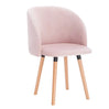 BukkitBow fluwelen eetkamerstoel met massief houten frame, ergonomisch design en zithoogte 47 cm.