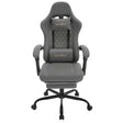 BukkitBow gamingstoel met massagekussen, voetsteun, verstelbare rugleuning en hoogte, metalen frame, technologische stof en PU-wielen.