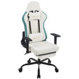 BukkitBow gaming stoel met massagekussen, verstelbare hoogte en diepte, metalen frame, technische stof en PU-wielen, kantelbaar 90-155°.