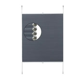BukkitBow geïsoleerd geplooid zonnescherm van polyester en aluminium, 130 cm hoog, inclusief montagekit, gordijn.