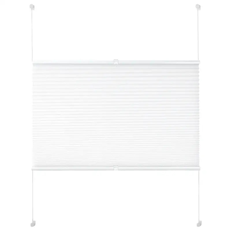 BukkitBow geplooid gordijn jaloezie van aluminium, wit, breedte 45-120 cm, hoogte 100, 130 of 220 cm, inclusief montagemateriaal.