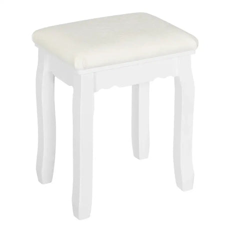 BukkitBow vintage gewatteerde kruk met patroon, multifunctioneel zitmeubel voor kaptafel, piano of mini dressoir, 38x28,5x45 cm