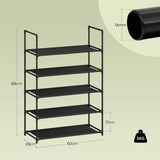 BukkitBow groot metalen schoenenrek, zwart, stapelbaar en flexibel, ideaal voor het organiseren van schoenen in huis.