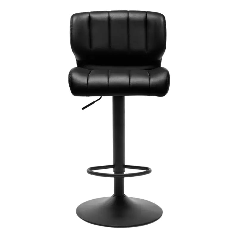 Set van 2 hoge Kunstlederen barkrukken van BukkitBow met rugleuning en voetensteun, verstelbaar in hoogte van 64-85 cm.