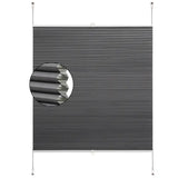Honingraat geometrisch geplooid zonneweringsgordijn van polyester en aluminium, 60-110 cm breed en 120 cm hoog van BukkitBow