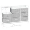 Industriële BukkitBow commode met 8 laden en ingebouwd stopcontact, geschikt als dressoir in moderne interieurs