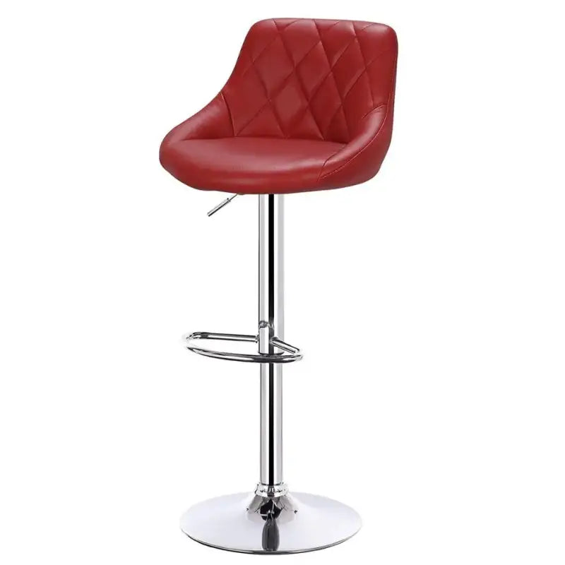Industriële velvet barkruk van BukkitBow met rugleuning en verstelbare zithoogte van 60-82 cm, elegante en comfortabele barkruk.