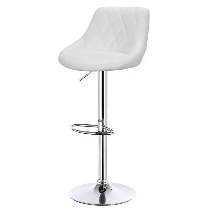 Industriële velvet barkruk van BukkitBow met rugleuning en verstelbare zithoogte 60-82cm, comfortabel en stijlvol voor bars en keukens.