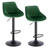 Set van 2 BukkitBow industriële velvet barkrukken met rugleuning en verstelbare zithoogte, 60-82 cm, stijlvolle en comfortabele stoelen.