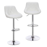 Set van 2 BukkitBow industriële velvet barkrukken met rugleuning en verstelbare zithoogte, 60-82 cm, stijlvolle stoelen voor bar of keukeneiland.