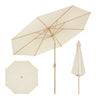 BukkitBow kantelbare tuinparasol met sling, 300cm diameter, UV-bescherming, geschikt voor tuin of terras