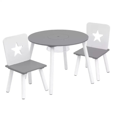 BukkitBow kindertafel met stoelen, ergonomisch en compact design, veilige kinder meubelset, 59,5x46cm, geschikt voor kinderen
