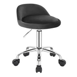 BukkitBow bureaustoel van kunstleder met metalen onderstel, wielen en lichte rugondersteuning, hoogte instelbaar van 43-55 cm