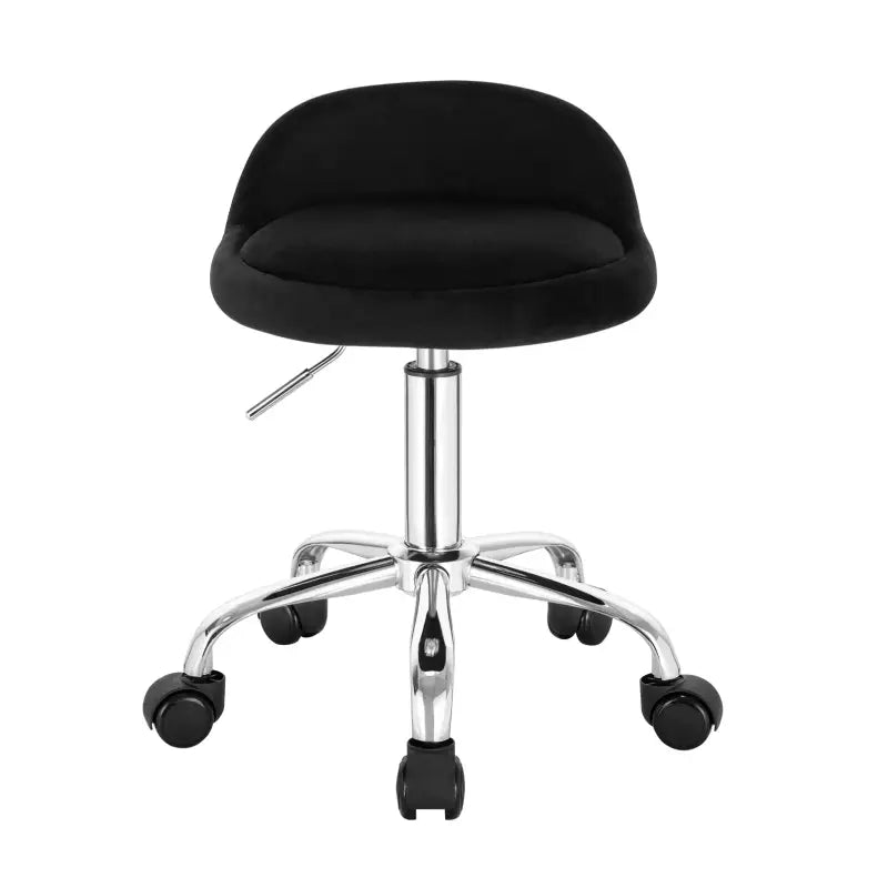 BukkitBow bureaustoel met kunstleder/zitvlak, metalen onderstel, wielen en verstelbare hoogte van 43-55 cm.