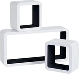 BukkitBow kubus wandplanken set van 3, houten boekenplanken voor kinderkamer, decoratieve en functionele muurplanken