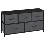 BukkitBow ladekast met 5 stoffen lades en metalen frame, geschikt als tv-meubel, dressoir voor woonkamer, slaapkamer of hal