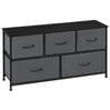 BukkitBow ladekast met 5 stoffen lades en metalen frame, geschikt als tv-meubel, dressoir voor woonkamer, slaapkamer of hal