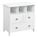 BukkitBow dressoir met wolkvormige handgrepen, 3 laden en 3 vakken, afmetingen 80x81,5x48 cm, modern meubelstuk