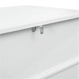 BukkitBow ladekast met wolkvormige handgrepen, 3 laden en 3 vakken, afmetingen 80x81,5x48 cm, modern dressoir in houtlook