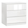 BukkitBow dressoir van spaanplaat met 3 lades, slaapkamer opbergkast, strak design en stevige constructie.
