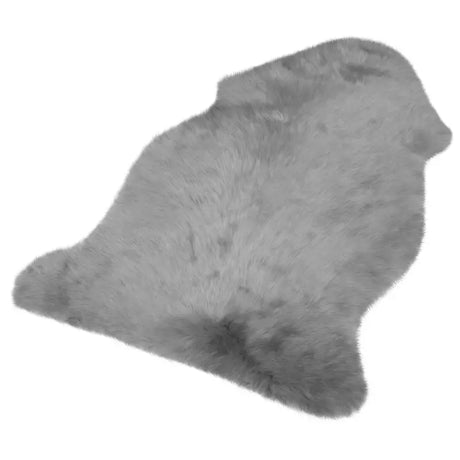 Lichtgrijze BukkitBow lamsvacht van 6cm dik, wasbaar, gemaakt van 95% polyester, verschillende maten, schapenvacht type