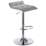 BukkitBow linnen barkruk met verchroomd stalen frame, draaibaar, in hoogte verstelbaar van 62-84 cm, modern design.