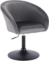Luxe BukkitBow barkruk, verstelbare relaxstoel met kunstleer, linnen of fluweel, verchroomd staal en ergonomisch ontwerp.