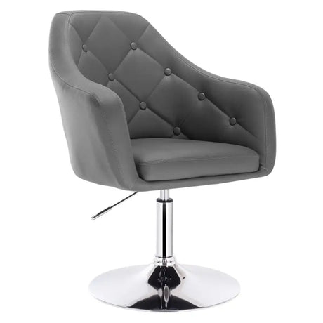BukkitBow luxe barkruk met kunstleer of fluweel, verchroomd staal, verstelbaar en draaibaar, zithoogte 46,5-62,5 cm.