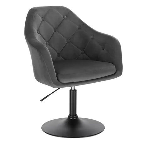 Luxe Barkruk van BukkitBow, draaibaar en verstelbaar, bekleed met kunstleer of fluweel, verchroomd stalen frame, zithoogte 46,5-62,5 cm.