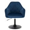 BukkitBow luxe barkruk met kunstleer of fluweel, verstelbaar en draaibaar, met verchroomd staal en zithoogte van 46,5-62,5 cm