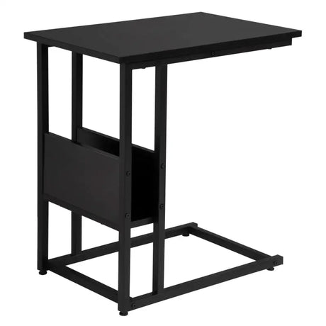 Luxe BukkitBow bijzettafel met metalen frame, opbergruimte, geschikt voor laptop, 60 cm hoog, modern design.