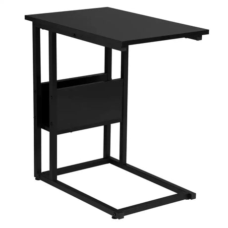 Luxe BukkitBow bijzettafel met metalen frame, opslagruimte en geschikt voor laptop, 60 cm hoog, modern design.