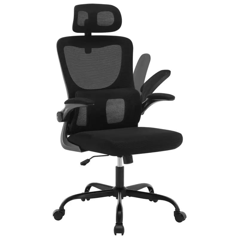 Luxe BukkitBow bureaustoel met mesh zitting, metalen frame en PU wielen, verstelbare hoogte en schommelfunctie, 150 kg draagvermogen.