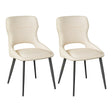 Set van 2 BukkitBow luxe draaibare eetkamerstoelen met chenille bekleding en metalen poten, elegant en comfortabel design