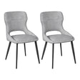 Set van 2 draaibare eetkamerstoelen van Chenille met metalen poten, luxe design, door BukkitBow.