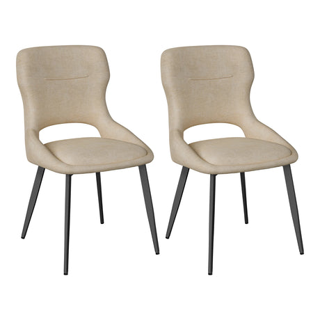 Set van 2 BukkitBow luxe draaibare eetkamerstoelen met chenille bekleding en metalen poten, elegant en comfortabel.