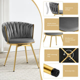 Set van 2 BukkitBow luxe draaibare velvet eetkamerstoelen met moderne uitstraling en comfortabele zitting.
